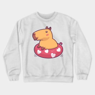 Capybara Floatie Crewneck Sweatshirt